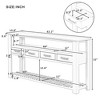 Modern Console Table Sofa Table for Living Room with 4 Drawers and 2 Shelves - 4 of 4