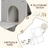 Cat Litter Box Enclosure, Double Cat House with Storage, Enclosed Litter Box Furniture with Ladder - 2 of 4