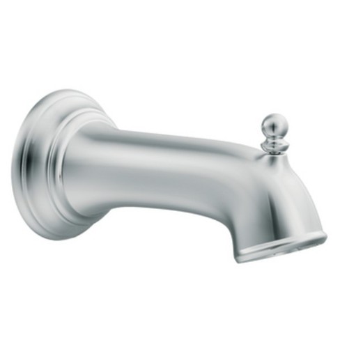 Moen 3857 7 1 4 Wall Mounted Tub Spout With 1 2 Slip Fit Connection From The Brantford Collection With Diverter Chrome