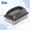 FONTOI Enclosed Stainless Steel Litter Box with High Sides Scoop Mat Large Cat Litter Pan with Lid for Big Cats, Dark Grey 23.6"* 15.7"*11.8" - 3 of 4