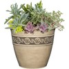 Classic Home and Garden Indoor/Outdoor Round Corinthian Resin Flower Pot Planter - 3 of 4