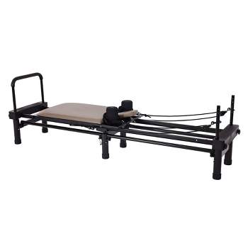 Stamina Products AeroPilates Reformer 651 Whole Body Resistance Padded Pilates Workout System with 4 Bands for 11 Combinations of Intensity