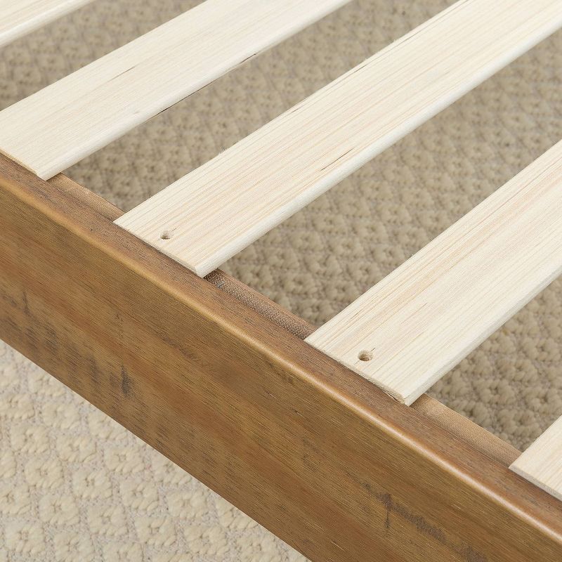 12" Alexis Deluxe Wood Platform Bed Rustic Pine - Zinus, 6 of 13