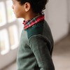 Hope & Henry Boys' Organic Long Sleeve Shoulder Detail Crew Neck Pullover Sweater, Kids - 3 of 4