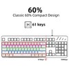 60% Mechanical Gaming Keyboard, Blue Switch, Wired Gaming Colorful Backlit Gaming Keyboard, Pudding Keycaps Compact  (White) - 2 of 4