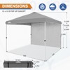 EAGLE PEAK Pop Up Canopy Tent with 1 Sidewall, Easy Setup Event Tent - 2 of 4