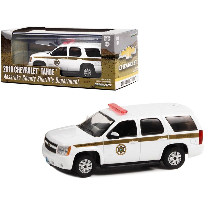 2010 Chevrolet Tahoe White with Gold Stripes "Absaroka County Sheriff's Department" 1/43 Diecast Model Car by Greenlight, 1 of 4