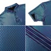 Men's 70s Disco Shirts Shiny Sequins Short Sleeve Party Shirt Slim Fit Nightclub Costume Tops - 4 of 4