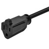 Monoprice Power Cord Splitter - 6 Feet - Black | NEMA 5-15P to 2x NEMA 5-15R, 16AWG, 13A, SJT, Plug Two Devices into a Single Power Outlet - 3 of 4