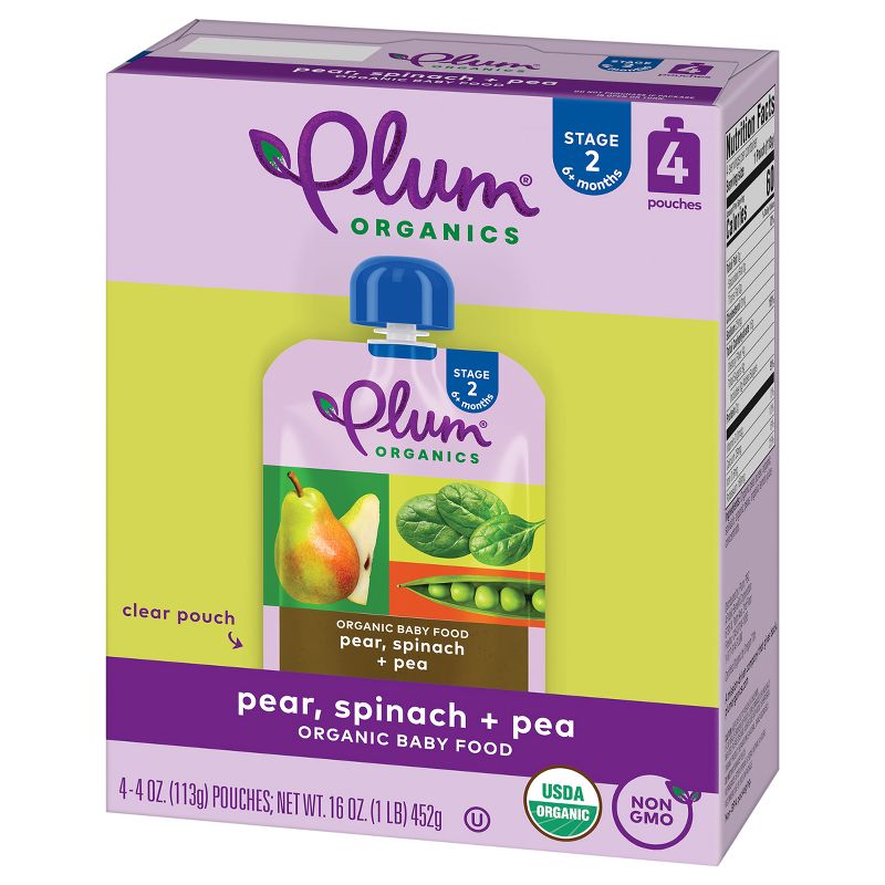 Plum Organics Pear Spinach & Pea Baby Food - (Select Count), 5 of 9