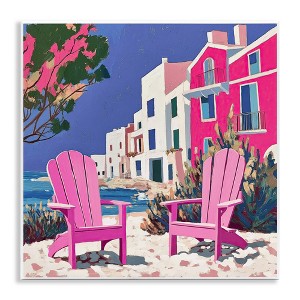Stupell Industries Beach Chair Meetup in Pink Wall Plaque Art - 1 of 4