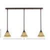 Toltec Lighting Any 3 - Light Chandelier in  Dark Granite with 7" Chocolate Icing Shade - 2 of 2