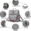 Women's large capacity backpack, suitable for commuting to work and traveling, Grey - 4 of 4
