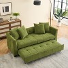 NicBex 77.9 Inch Pull-out Sofa Bed Convertible 3 Seat Sofa with 4 Throw Pillows for Living Room,Apartment,Green - 2 of 4
