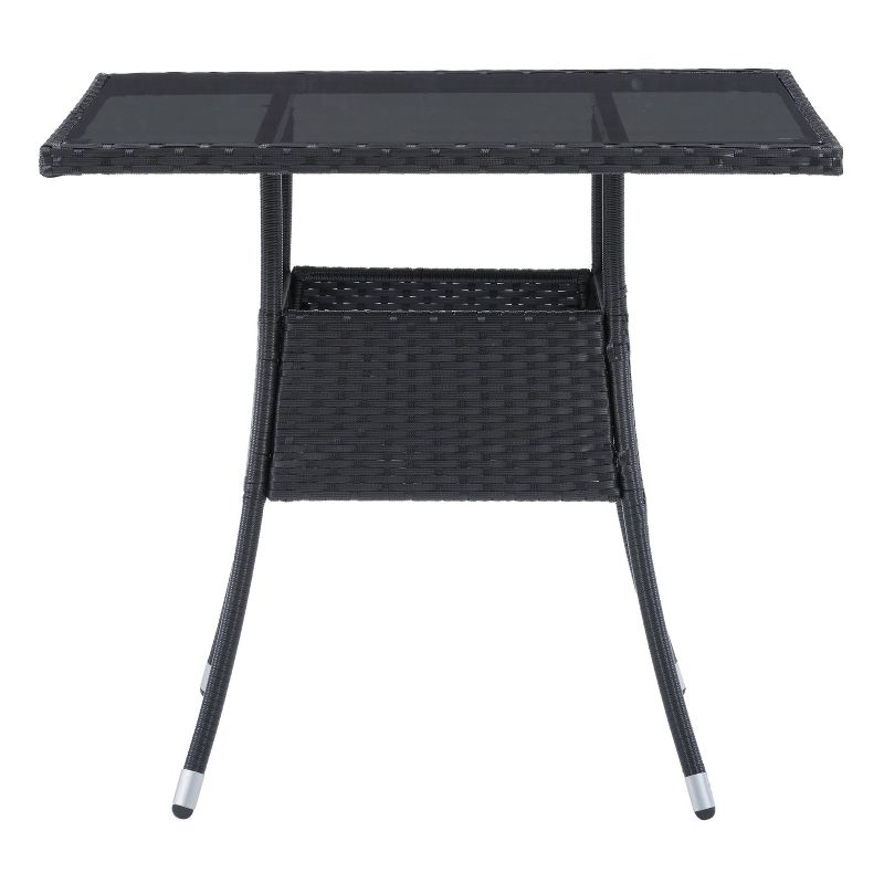 Parksville Square Patio Dining Table - Black - CorLiving, 4 of 8
