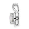 Black Bow Jewelry Rhodium Plated Sterling Silver, Diamond & Gemstone Pendant, 10mm - 3 of 4