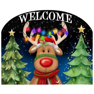 Briarwood Lane Christmas Art Sign 8.25x10.25 Festive Reindeer For Christmas Art Sign - 1 of 4
