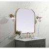 Elegant Lighting Metal Frame Arch Mirror 40x38 Inch in Brass - 3 of 4