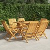 vidaXL Folding Garden Chair Set of 6 Teak Solid teak wood Medium - 2 of 4