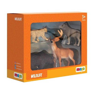 Hand-Painted Woodland Wildlife Animal Figurine Set