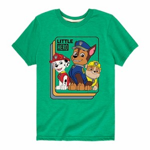 Boys' - Paw Patrol - Little Hero Chase Marshall Rubble Short Sleeve Graphic T-Shirt - 1 of 4