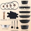 SEVOBAL Pots and Pans 17-Piece Non-Stick Cookware Set with Stay Cool Handle Glass Lids for Kitchen - 3 of 4