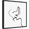 16" x 16" Muser I Woman by Isabelle Z Framed Canvas Wall Art Black - Amanti Art - 2 of 4