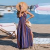Women's Vibrant Striped Halter Maxi Beach Dress - Cupshe - 2 of 4