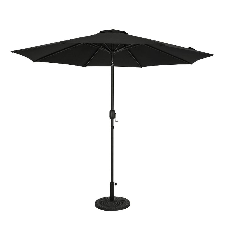 9&#39; x 9&#39; Trinidad II Market Patio Umbrella Black - Island Umbrella, 1 of 10
