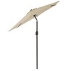 7.5' x 7.5' Outdoor Patio Umbrella with Button Tilt and Crank - Wellfor - 3 of 4