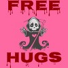 Women's Design By Humans Free Hugs Evil Scary Grim Reaper Halloween Gift By pipetro Racerback Tank Top - 2 of 3
