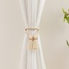 Rustic Magnetic Wooden Ball Curtain Tieback - Tree City - 3 of 4