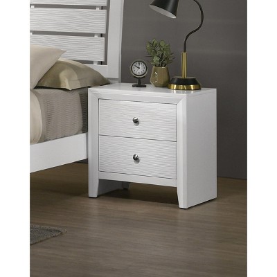 NicBex Nightstand with 2 Drawers,Side Table with Rustic Finish and Handles,Modern Bedside Table for Bedroom,Living Room