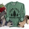 Simply Sage Market Women's Graphic Sweatshirt Farm Fresh Christmas Trees Stars - 2 of 4