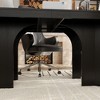 FUFU&GAGA Contemporary Black Executive Desk with Spacious Work Surface and Sturdy Design for Home Office - 3 of 4