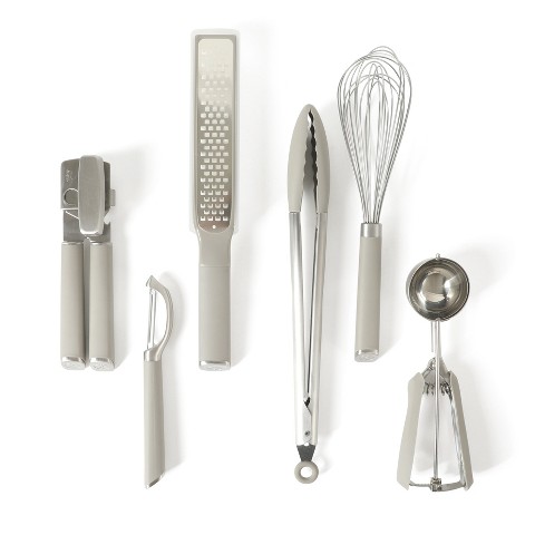 Calphalon Edge 6 Piece Stainless Steel Kitchen Tool & Gadget Set- Taupe