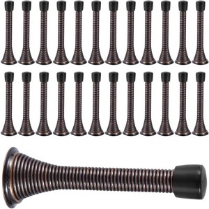 Attop 24-Pack Heavy Duty Spring Door Stops - Flexible Antique Brass Door Stopper with Safe Rubber Tips, Protect Walls & Doors - 1 of 4