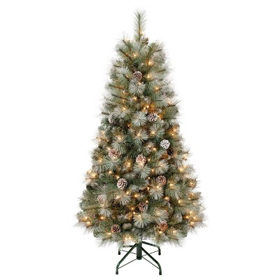 National Tree Company First Traditions Pre-lit Perry Pine Hinged ...