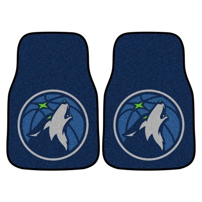 NBA Minnesota Timberwolves Carpet Car Mat Set - 2pc