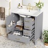 ChicFurnit 30 Inch Bathroom Vanity with Sink Freestanding Storage Cabinet with 3 Drawers and Soft Close Doors for Bathroom, 18.3"*30"*34" - 2 of 4