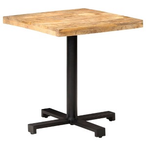 vidaXL Bistro Table Square 27.6"x27.6"x29.5" Rough Mango Wood - 1 of 4