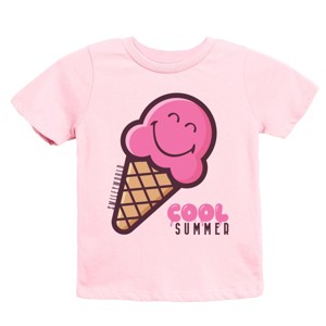 The Juniper Shop SmileyWorld Cool Summer Ice Cream Pink Youth Short Sleeve Tee - 1 of 4