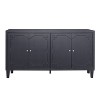 Isabel 4 Door Storage Cabinet, Buffet Server Cabinet for Living Room, Dining Room, Indoor Furniture - Maison Boucle - 4 of 4