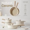 CAROTE 12 Pcs Pots and Pans Set, Nonstick Ceramic Cookware Sets, Health Non Stick Induction Cookware Kitchen Granite Cooking Set - 3 of 4