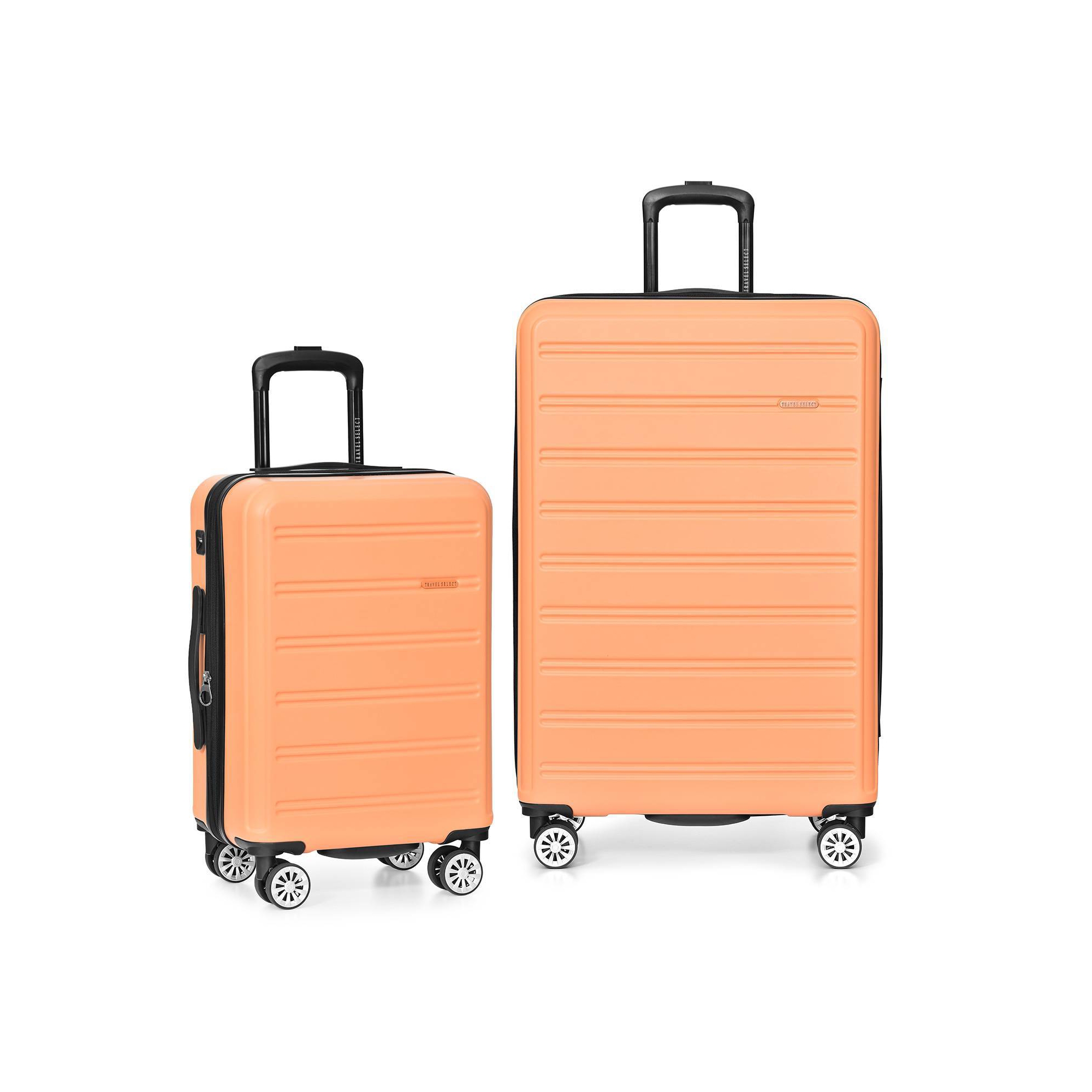 Travel Select Snowcreek Matte 2pc Hardside Spinner Luggage Set with USB Port - Orange