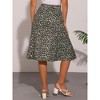 INSPIRE CHIC Women's Print Floral Peasant Elastic Waist A-Line Midi Skirts - 4 of 4