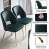 NicBex Dining Chair Set of 4 Modern Velvet Fabric Kitchen Chairs with Curved Backrest for Dining Room - 4 of 4