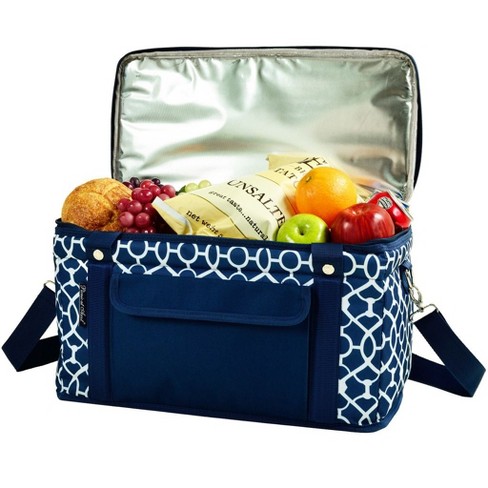 Picnic at Ascot Extra Large Insulated Tote - Trellis Blue