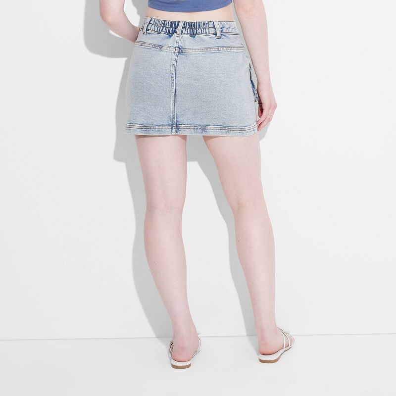 Women's Denim Cargo Mini Skirt - Wild Fable™, 4 of 7