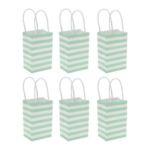 Unique Bargains Stripes Gift Bags 6 Pcs - 1 of 4